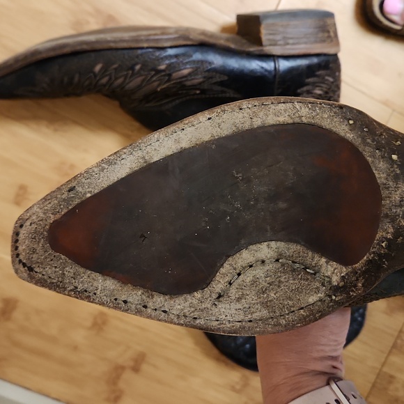 Men's Coral Western Cross Wing Cowboy Boots Sz 9 1 /2 D - Picture 8 of 16